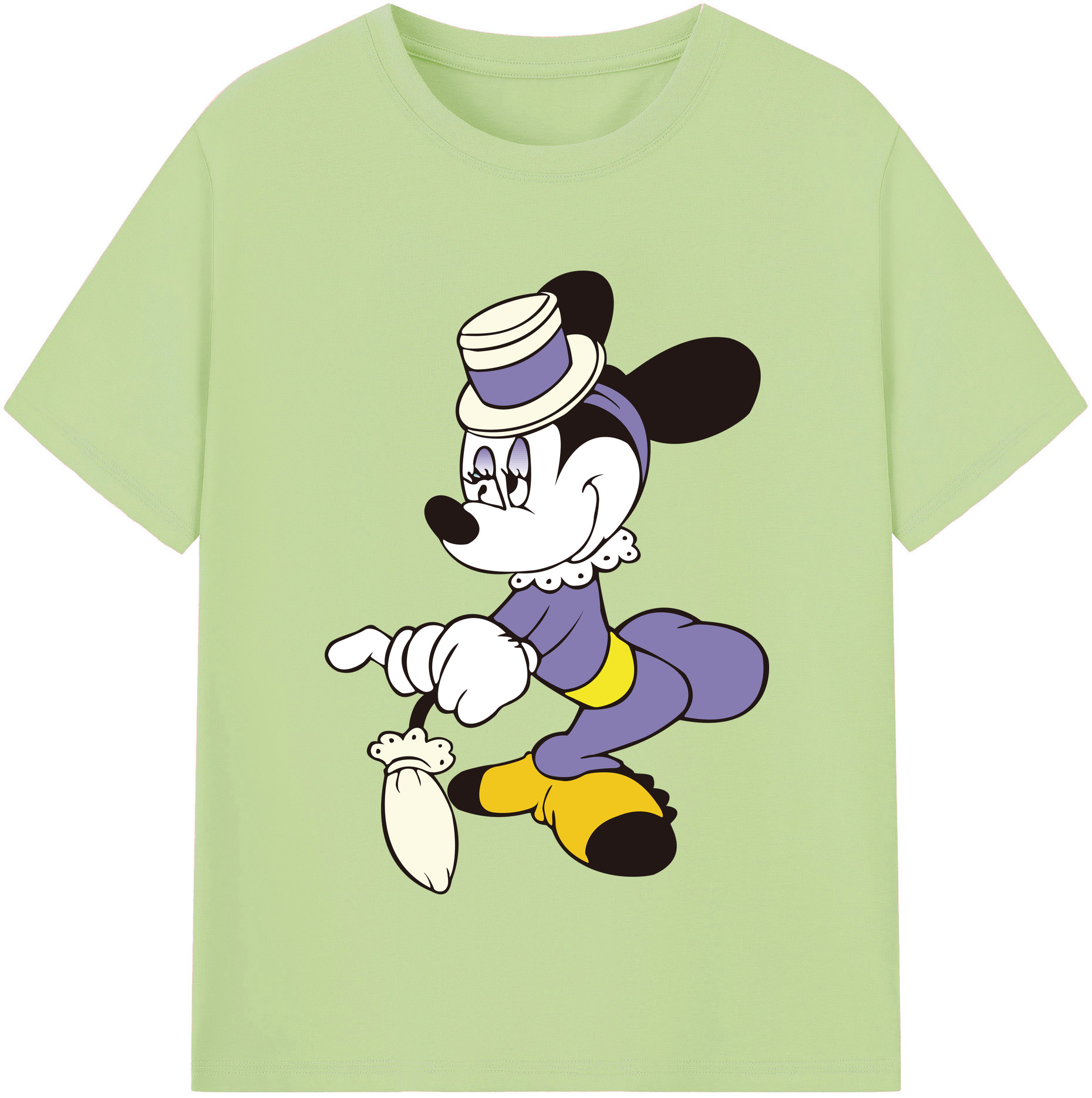 （画像用） ミッキーマウス Mickey Mouse 綿100％半袖Tシャツ（フロントプリント）